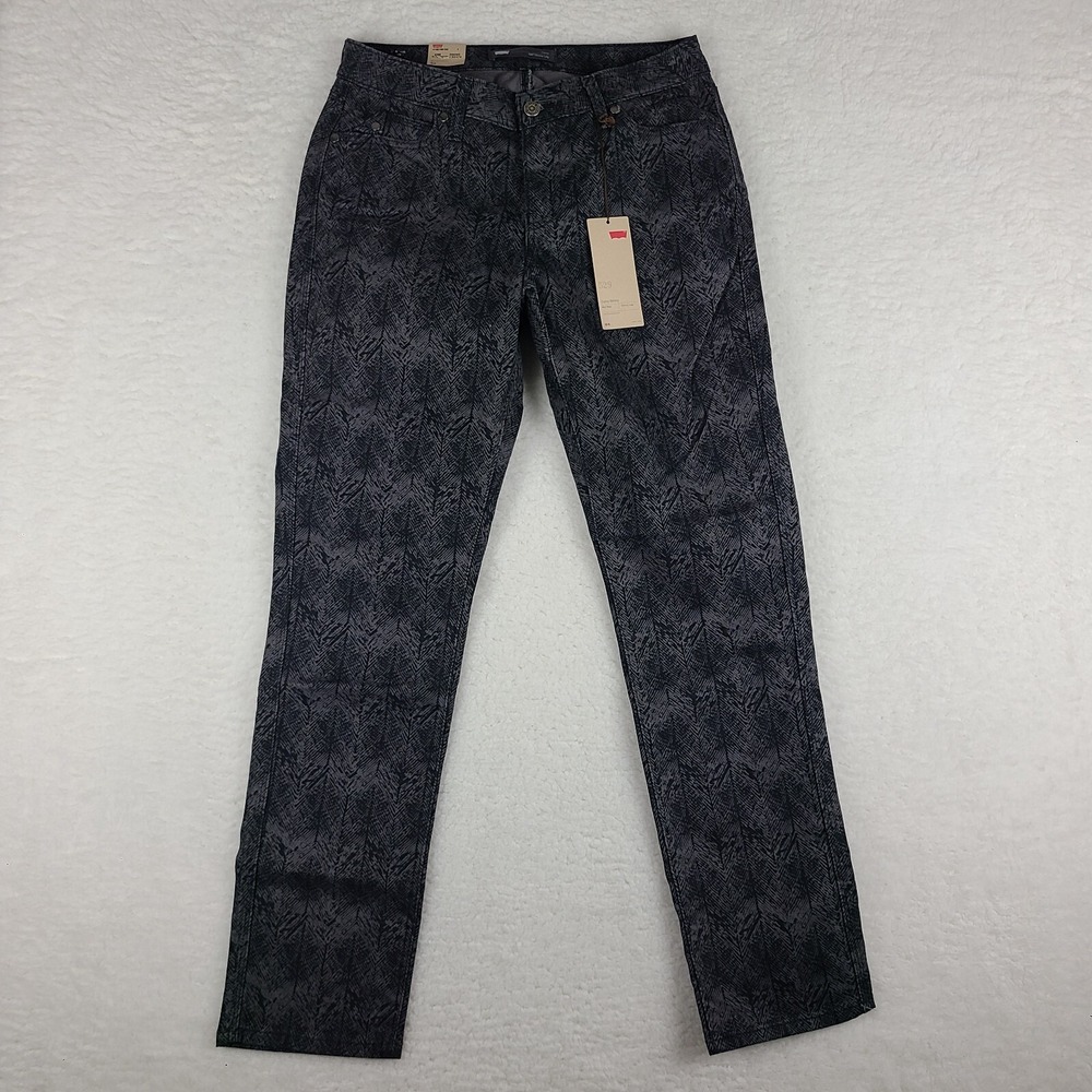 Levi's 529 Jeans Womens 10 Black‎ Gray Curvy Skinny Leg Dark Wash NWT NEW